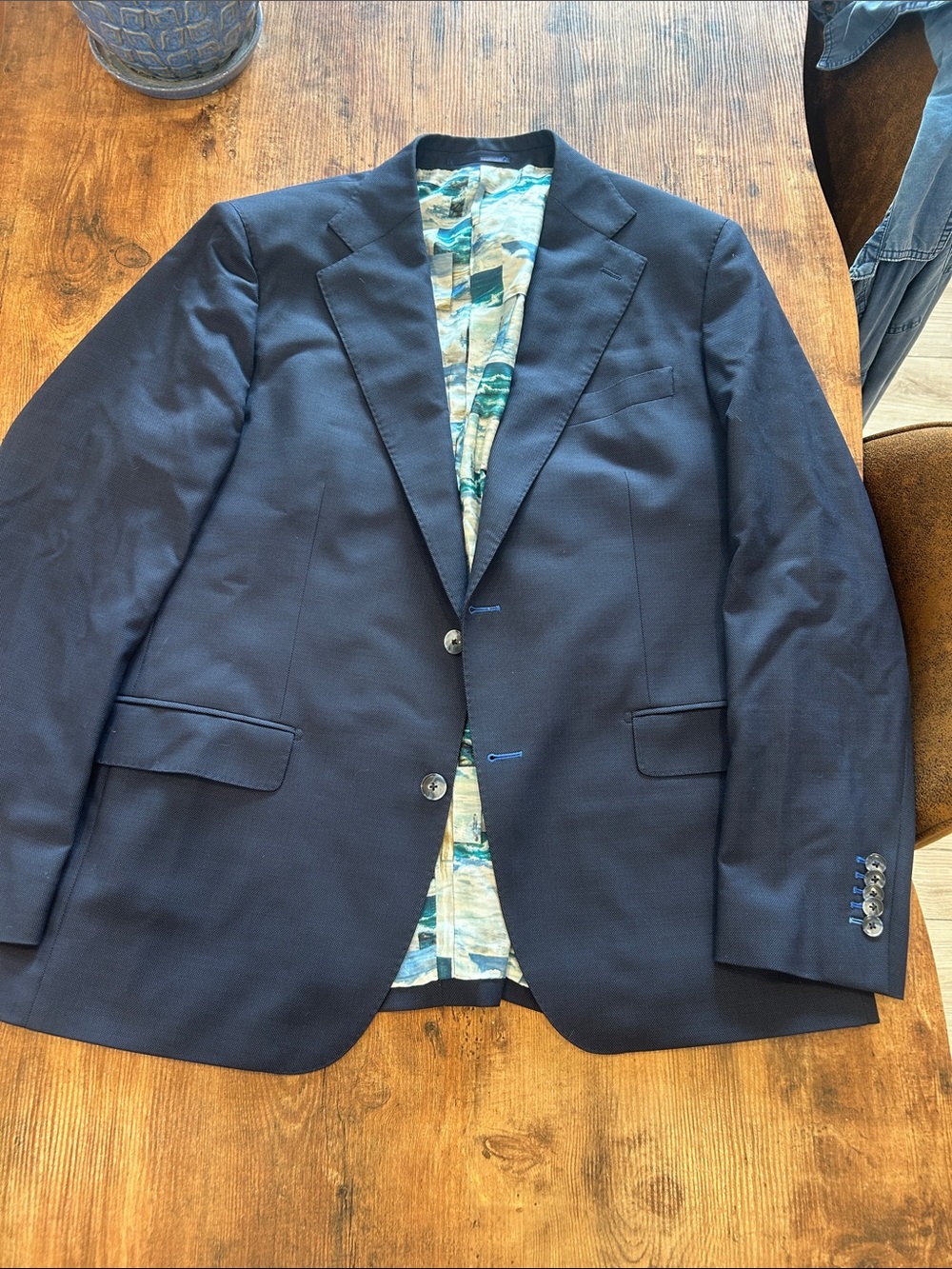 Men's Navy Blue Blazer - Atelier Munro - Virale Barberis Canonico-Made in Italy